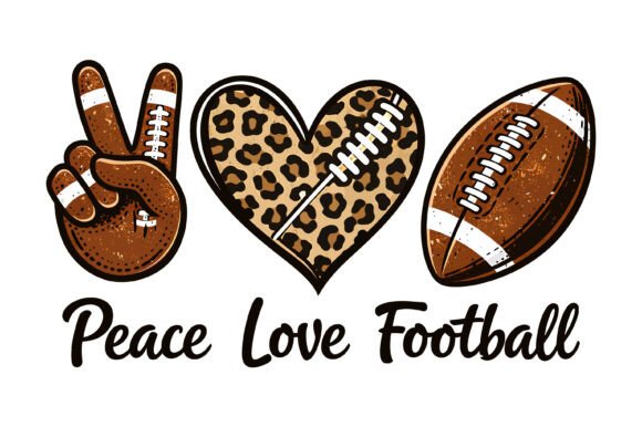 Peace Love Football Graphic Design: Bold Spirit, Modern Edge