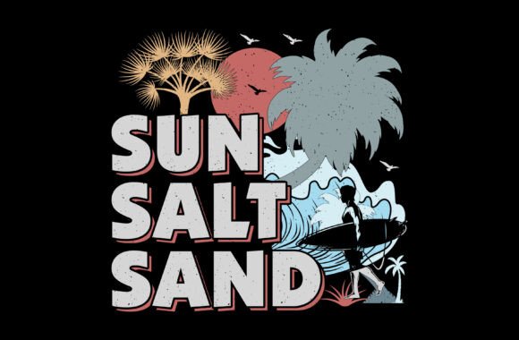 Sun Salt Sand: A Summer Sublimation Graphic for Vibrant Projects